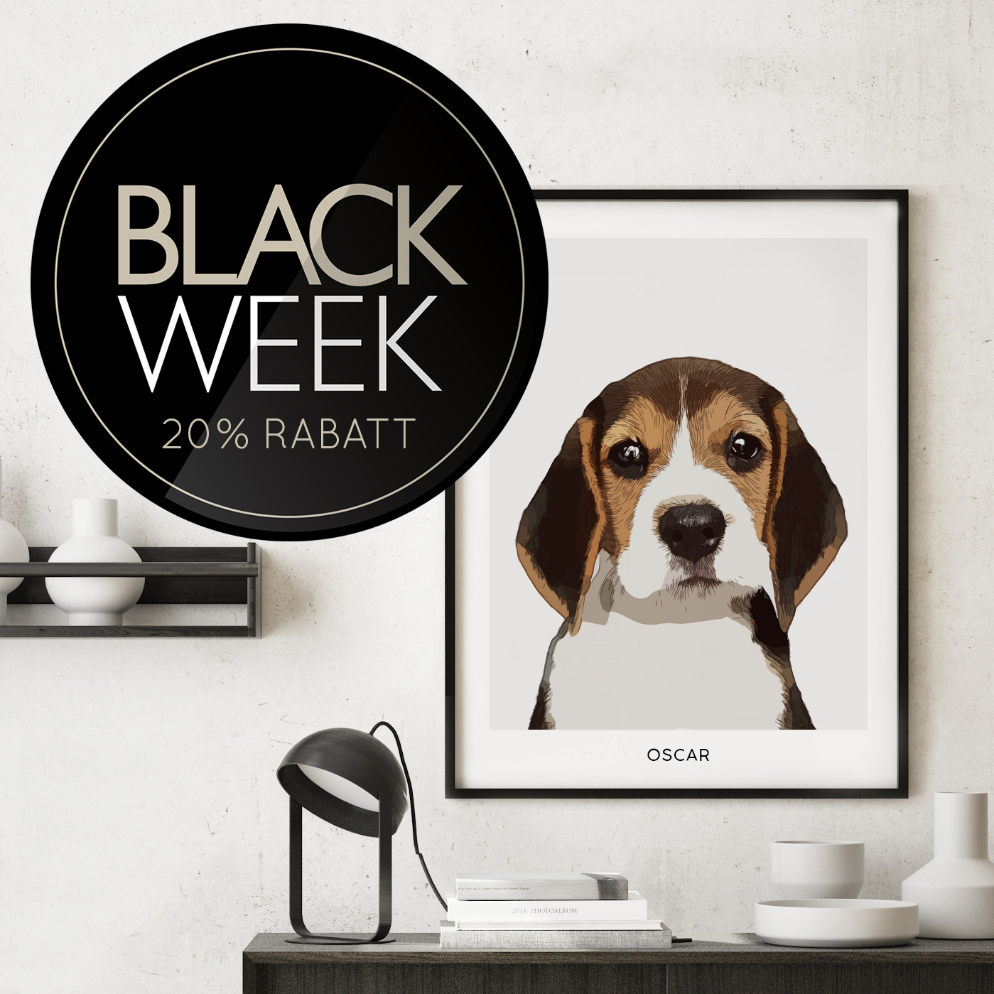 Pet poster black week